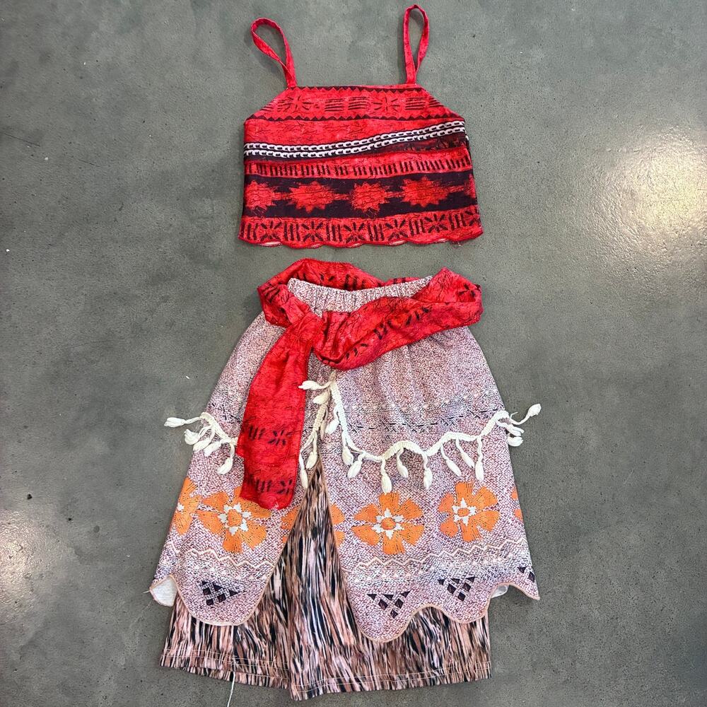 Disney Moana princess 2 piece costume halloween toddler girls 4T